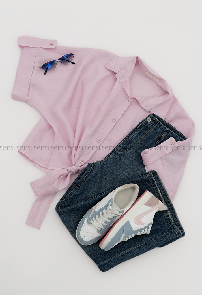 شومیز باکسی پری جلو گره کد1006108